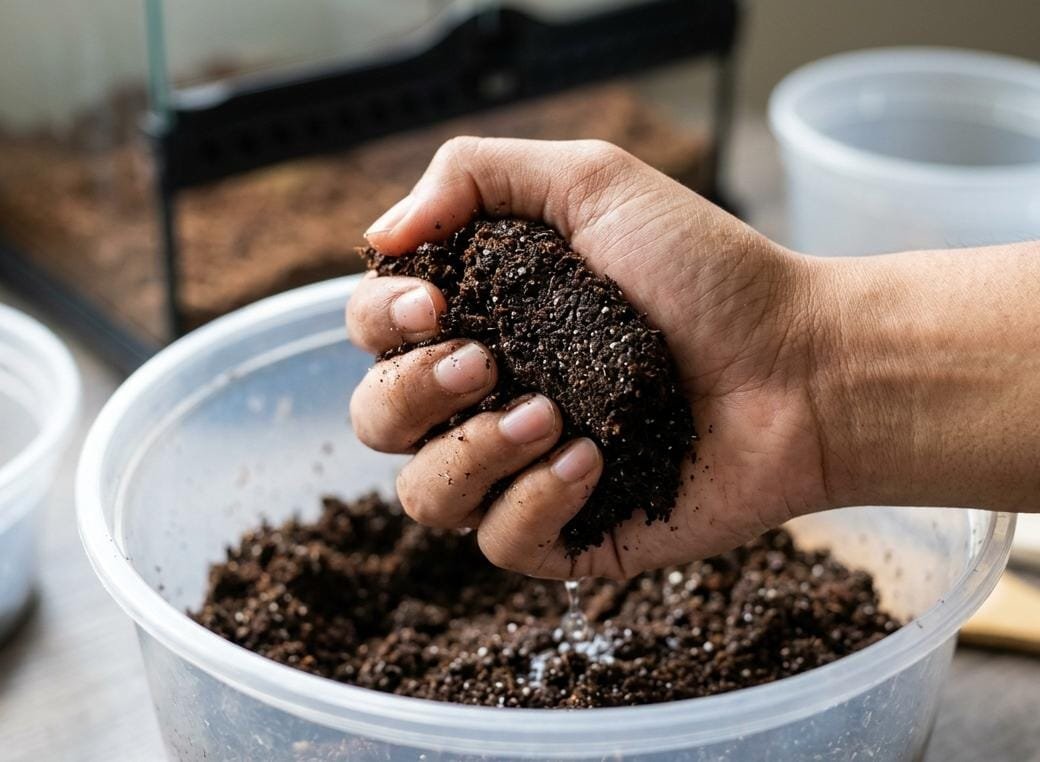 a good tarantula substrate can hold enough moisture